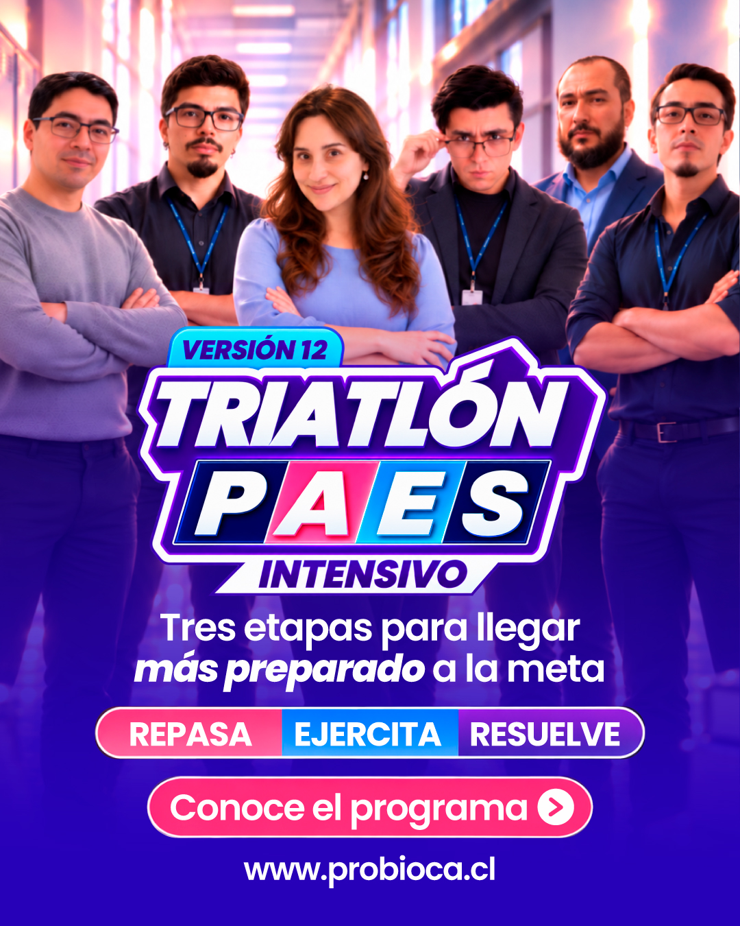 Profesores de Probioca para las triatlones intensivas PAES